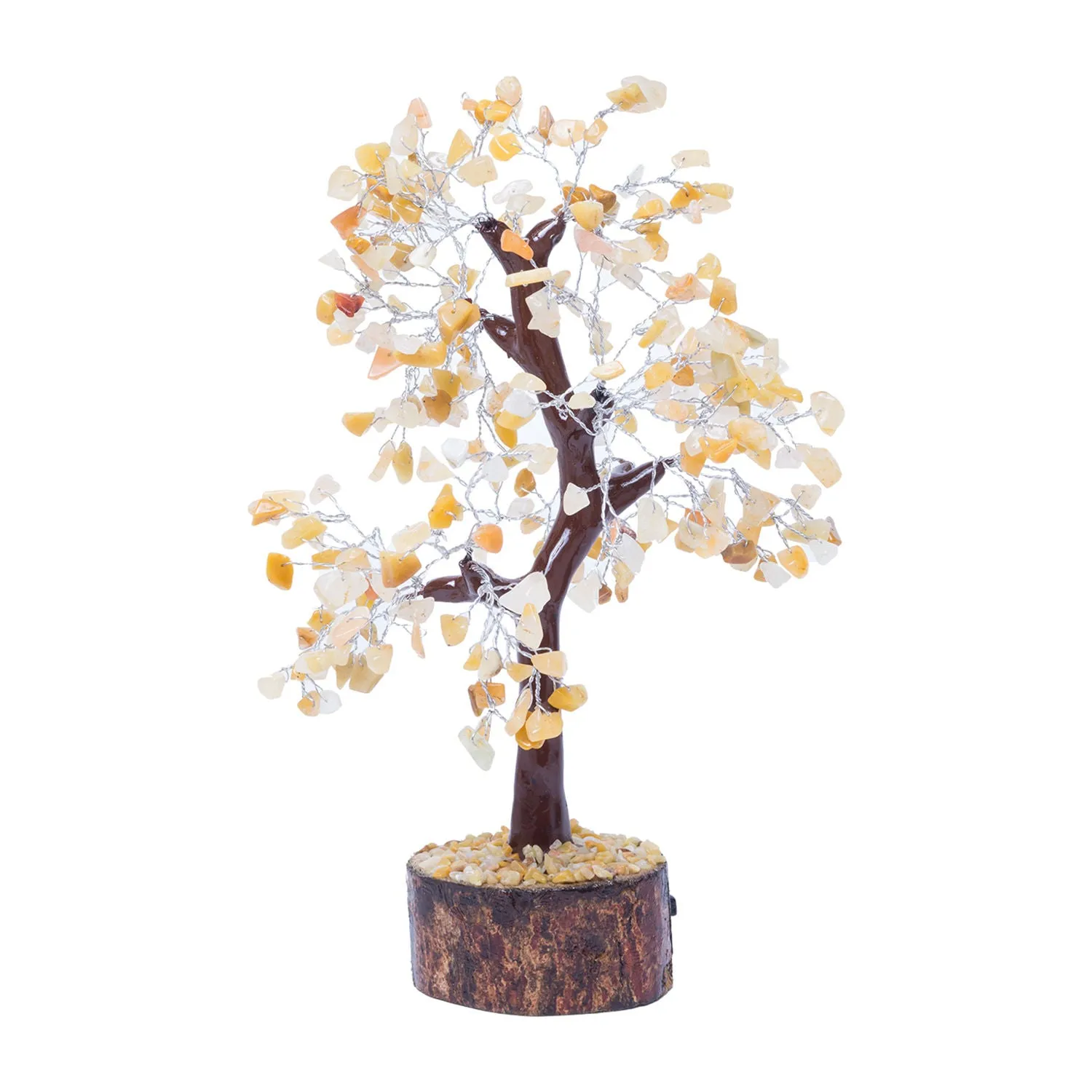 Exquisite Handcrafted Stone Wish Tree with Agate Leaves