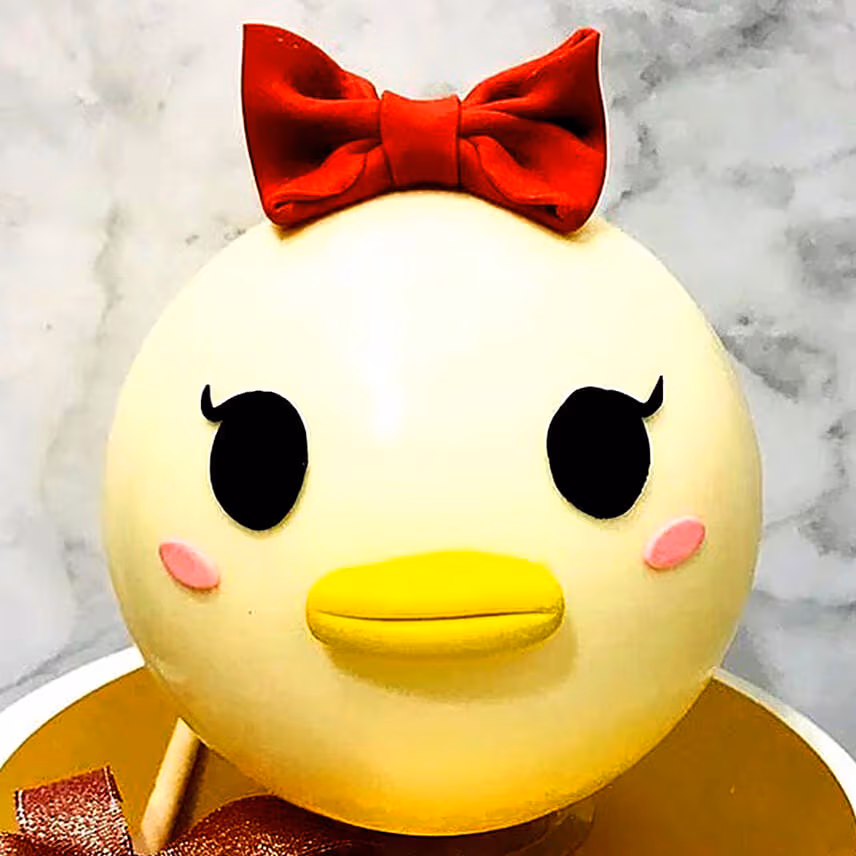 Duck Shaped Mango Pinata Cake