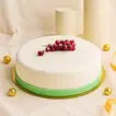 Elegant White Fondant Cake with Berries - 500 gm