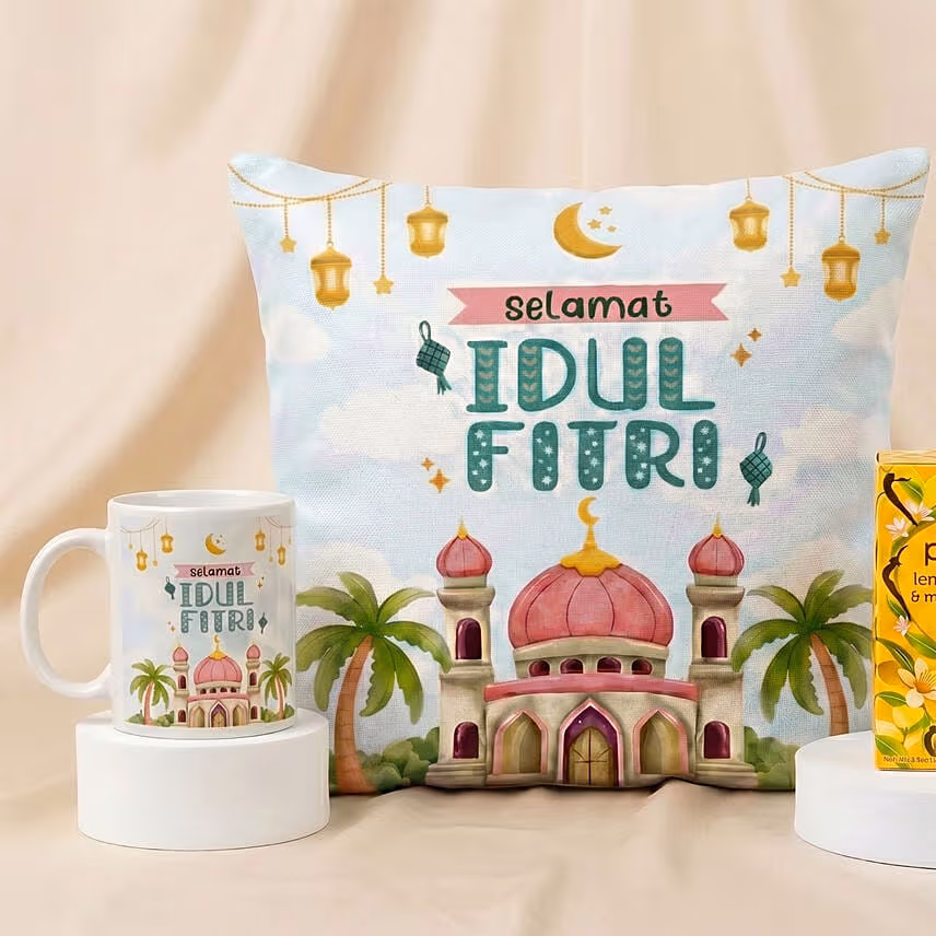 Hari Raya Selamat Idul Fitri Cushion & Gourmet Gift Set