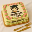 Elegant Graduate Floral Cake - Celebrate Success in Style