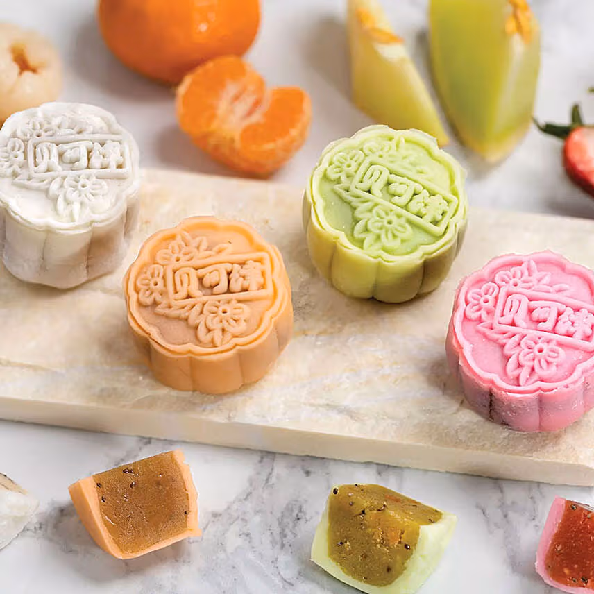 Set Of 8 Pcs Fruity Mooncakes