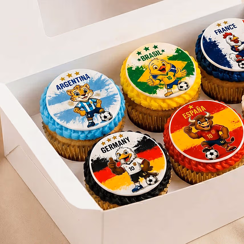 World Cup Football Chocolate Cupcakes