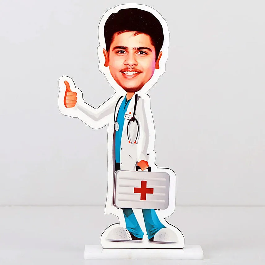 Male Doctor Personalised Caricature & Choco Combo