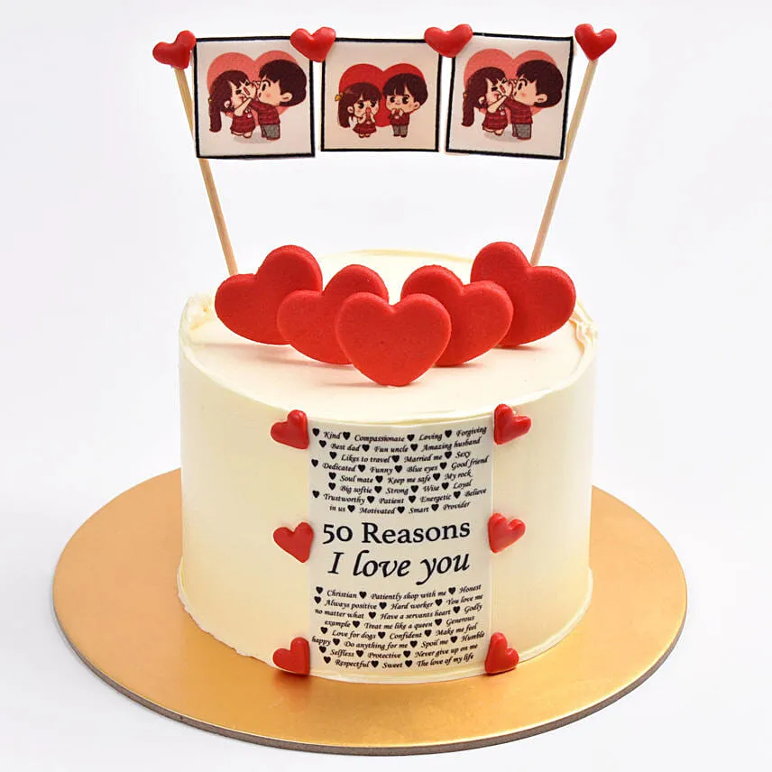 50 Reason To Love You Cake