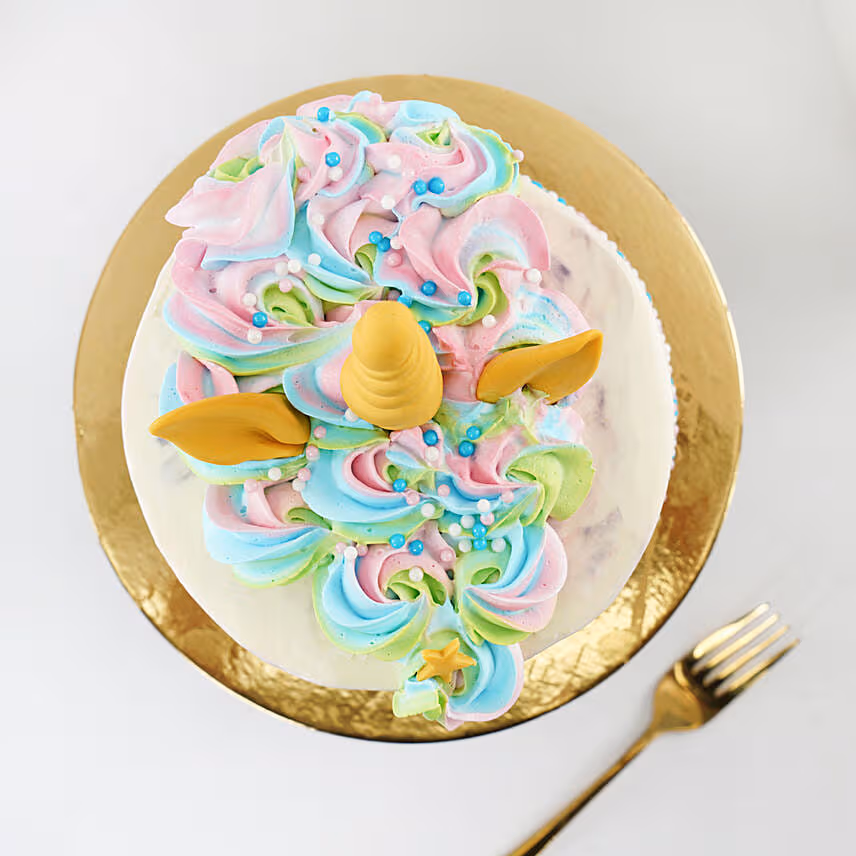 Cute Unicorn Red Velvet Cake