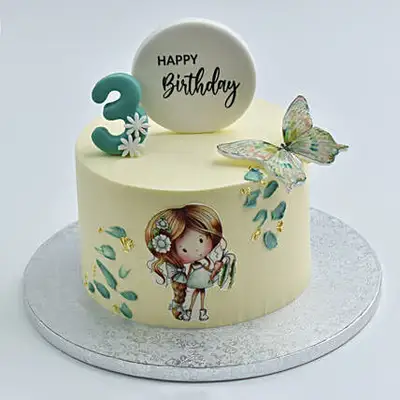 Tiny Tiers of Joy Chocolate Birthday Cake with Edible Art