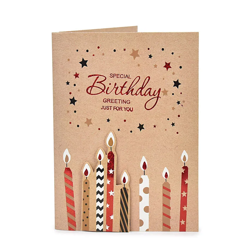 Birthday Flower Arrangement with Greeting Card