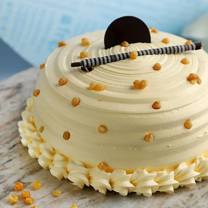 Heavenly Butterscotch Cream Cake Half Kg Eggless