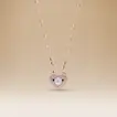 Omnia Aura 18K White Gold Necklace with Diamond Pendant