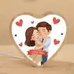 Romantic Love You Floral LED Table Lamp with Heart Photo Plaque