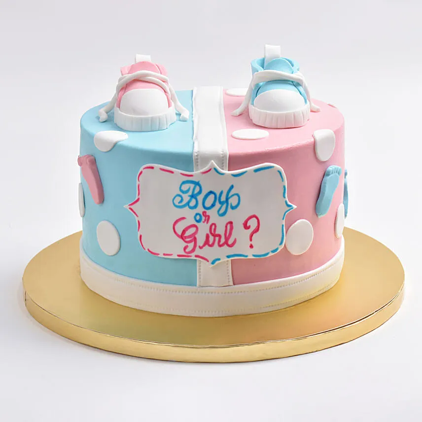 Wheels Or Heels Gender RevealCake With Pink Filling