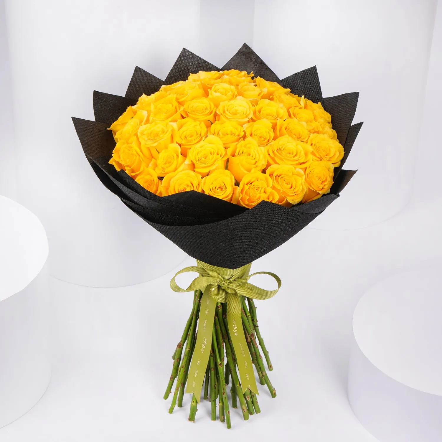 Radiant Yellow Graduation Rose Bouquet