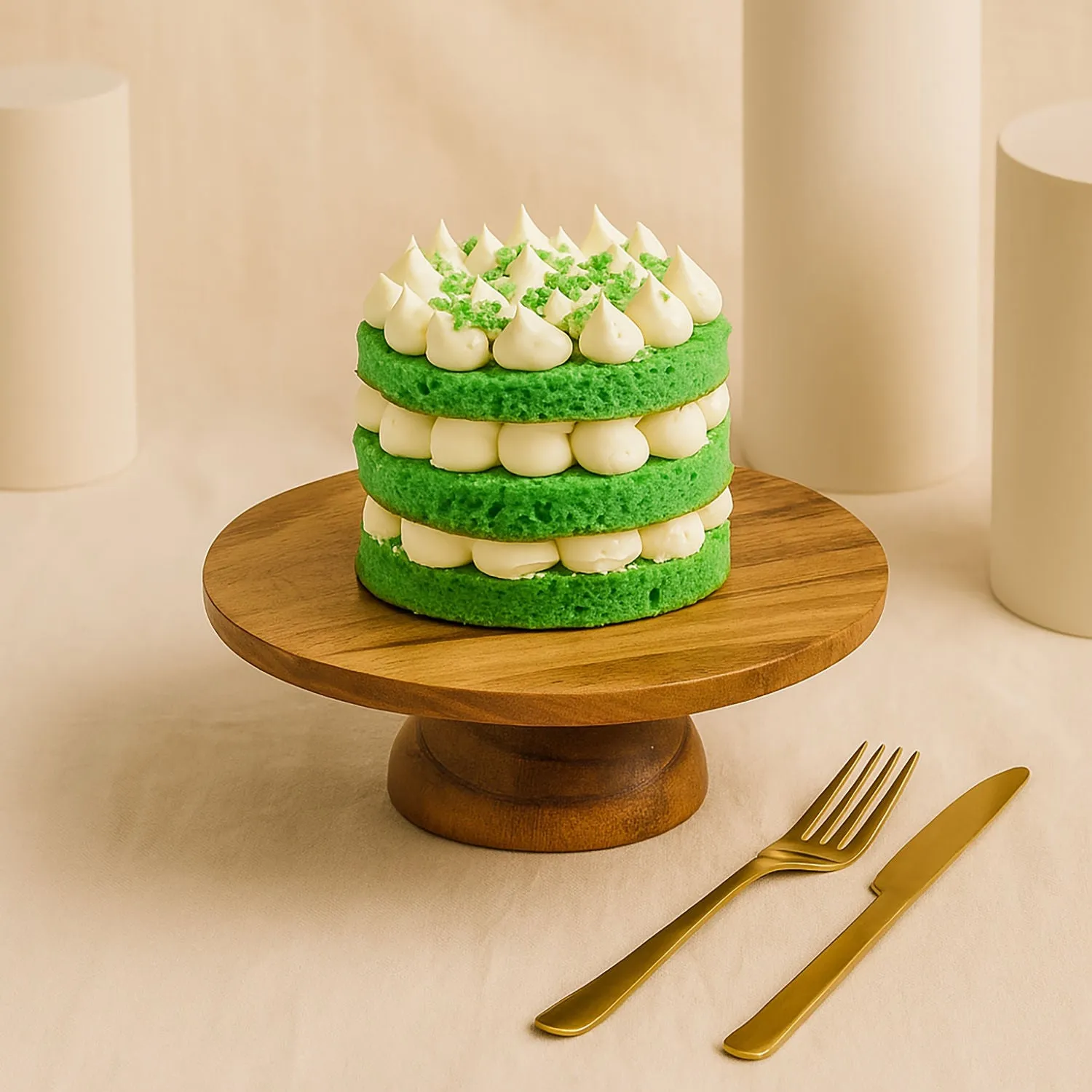 Vanilla Layers Mini Cake - With Flowers