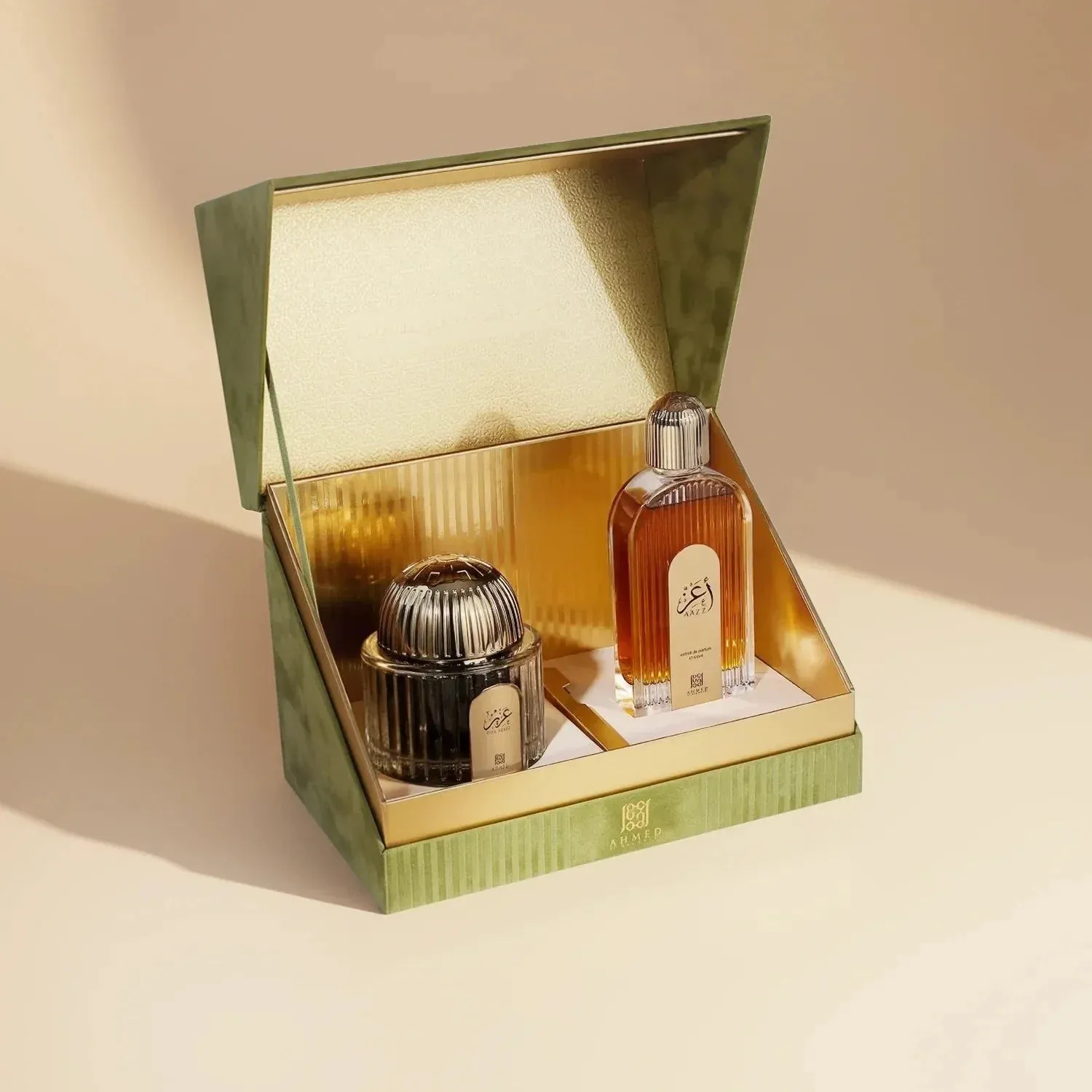 Aazz-o-Azeez Luxury Gift Set by Maghribi - Unisex Fragrance Collection (Oud Azeez 5TL & Azaaz 100ml Spray)