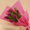 Purple Tulip Bouquet For Mom - With Jewelries
