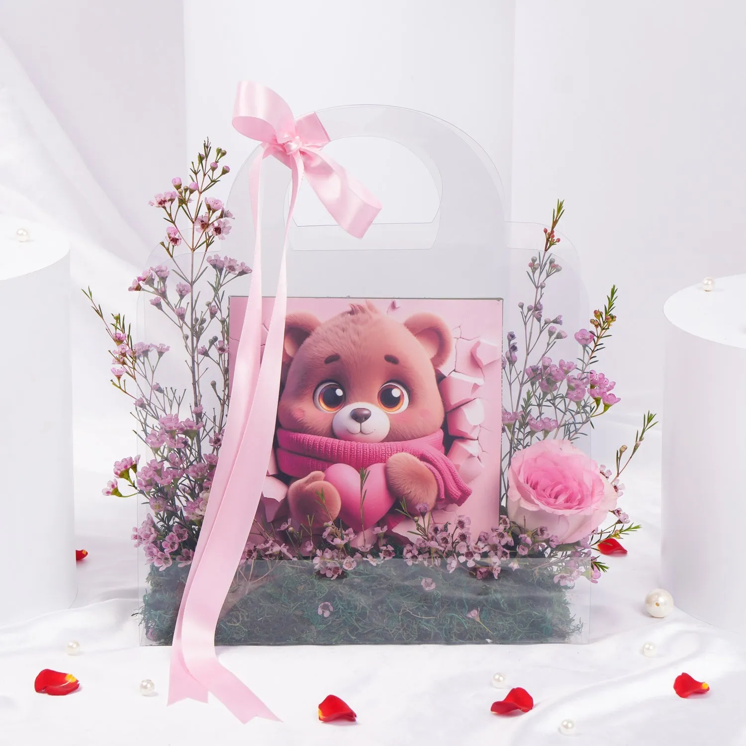 Pink Flower n Chocolates Treat