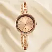Titan Raga Viva Women's Analog Watch with Date, White Dial, Rose Gold Metal Strap