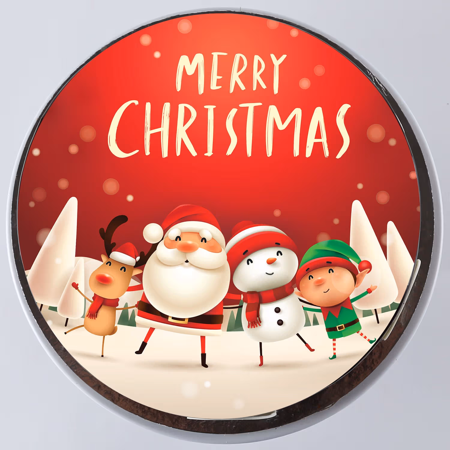 Festive Santa Chocolate Photo Cake - Half Kg Delight