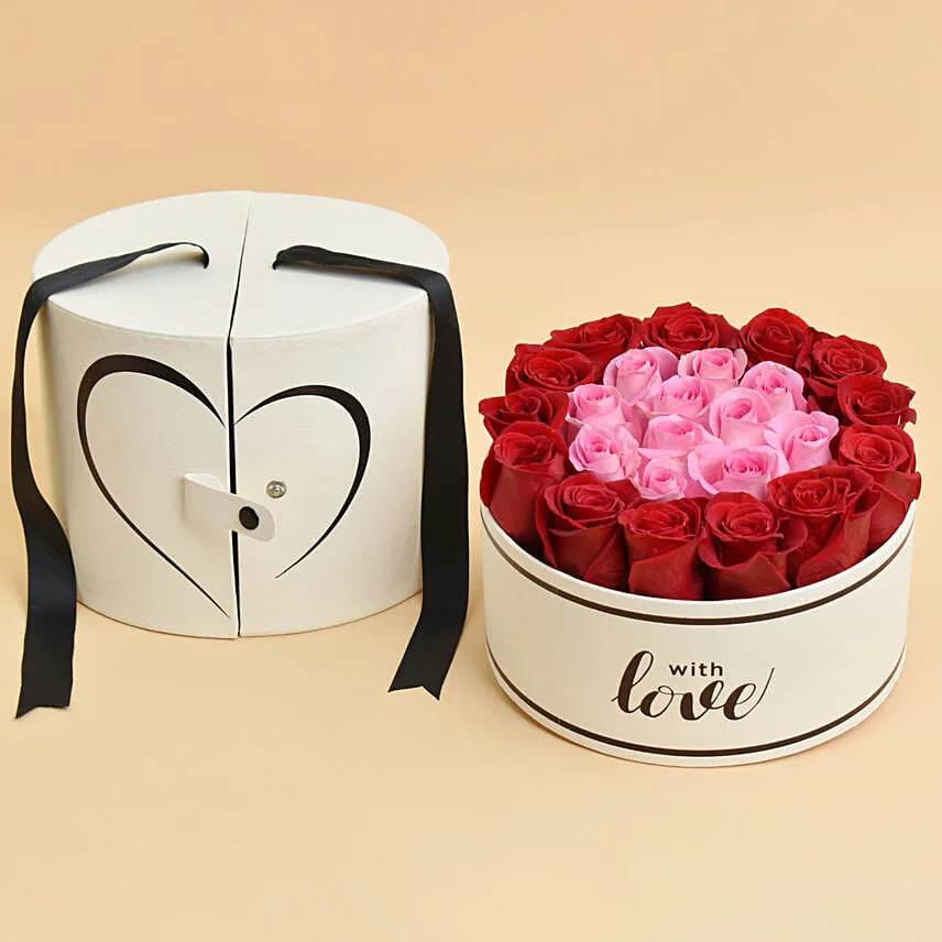 Pink & Red Roses Love For Valentine