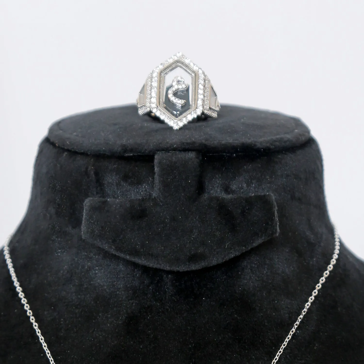 Silver Necklace & Adjustable Ring I Letter ?