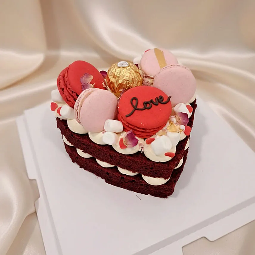 Valentine's Day Red Velvet Macarons Cake 650g