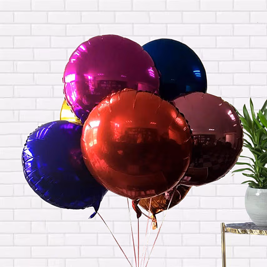 Mixed Colour Foil Balloons