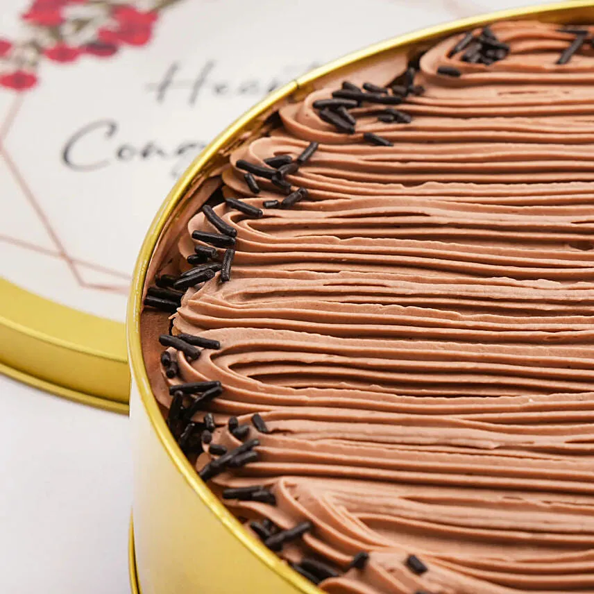 Congratulations Chocolate Tin Cake Half Kg