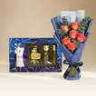 Exquisite Orange Aura Bloom with Qasida Luxury Gift Set