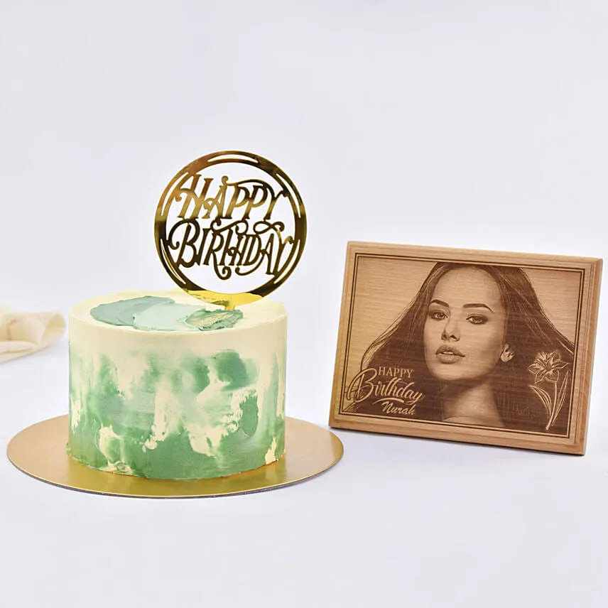 Blissful Birthday Memories Red Velvet Cake and Personalised Frame