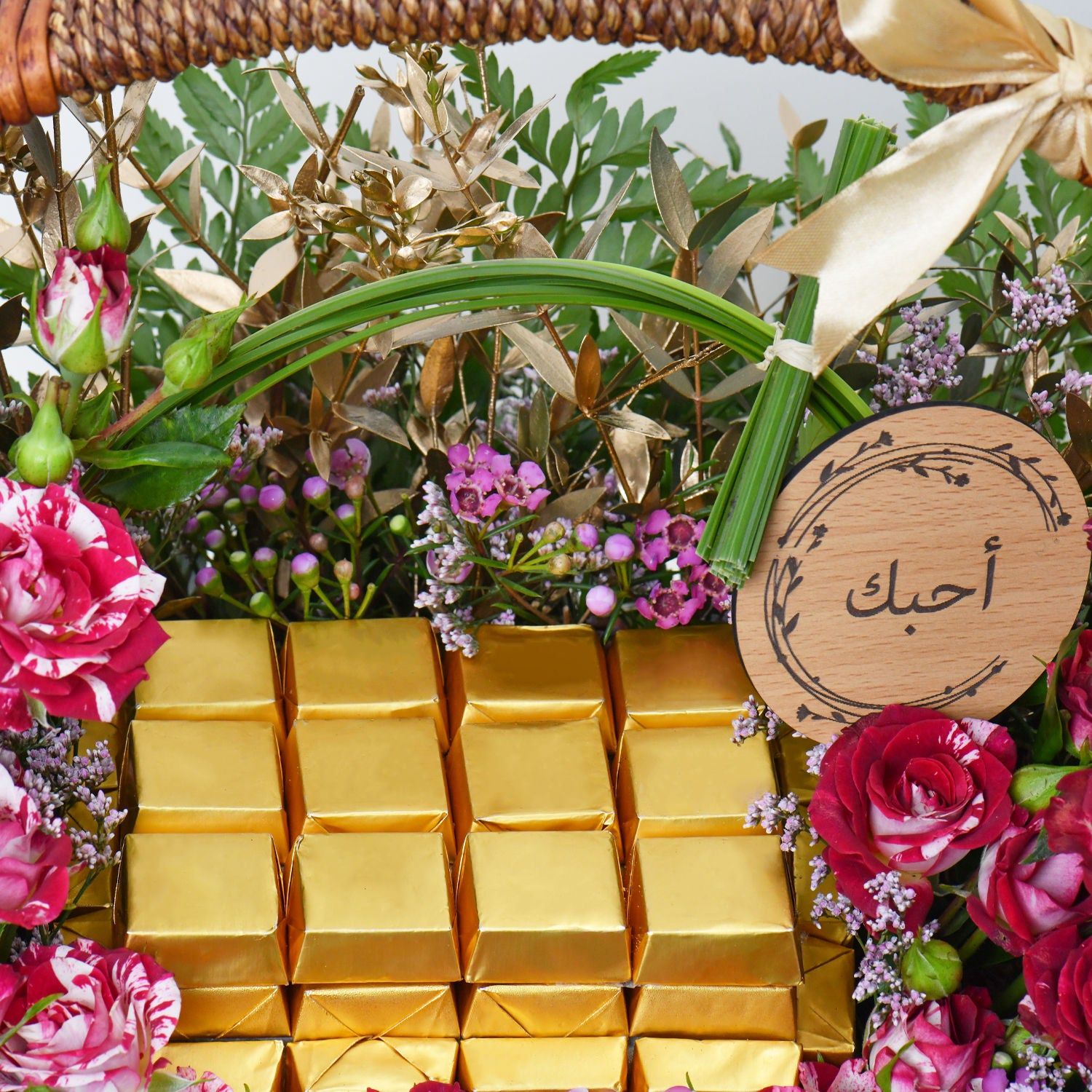 Luxurious Rose Perfection Gift Basket with Gourmet Chocolates