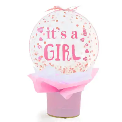 Its A Girl Bubble Balloon Box