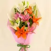 7 Attractive Mixed Asiatic Lilies Bunch