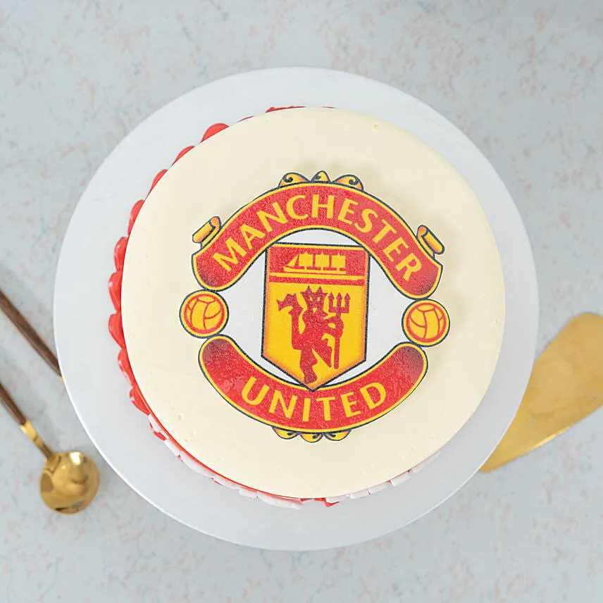 2D Manchester United Rose Lychee Cake 8 inch