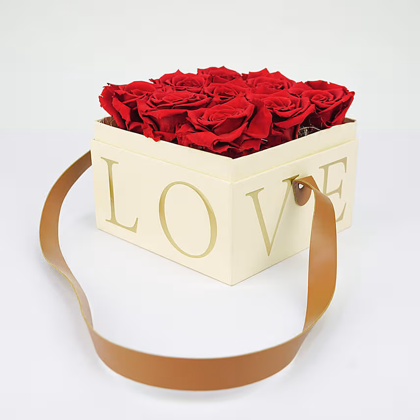 Forever Rose In Love Box With I Love You Table Top