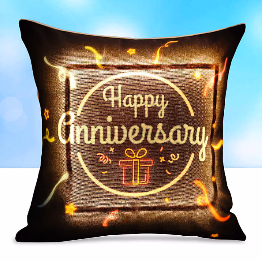 Happy Anniversary Led Cushion With Ferrero Rocher