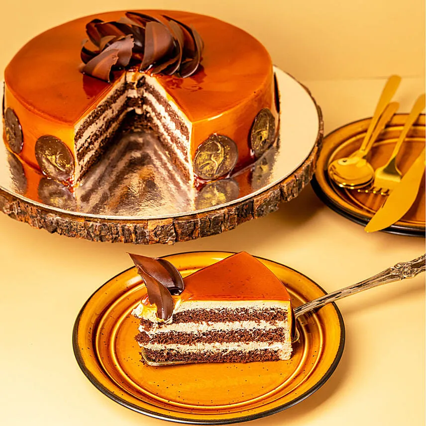 Caramel Chocolate Cake Half Kg Eggless