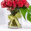 Forever In Love: Elegant Red Rose and Alstroemeria Arrangement
