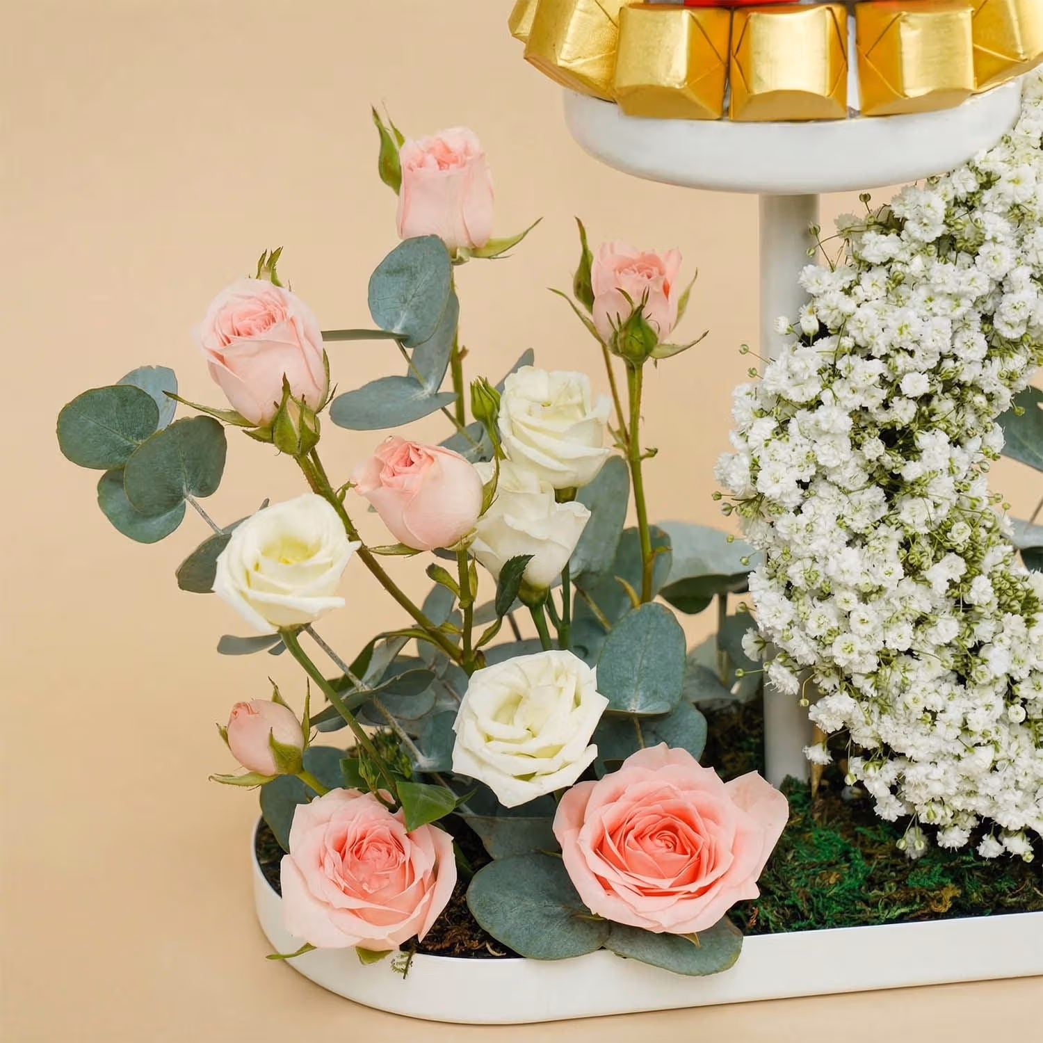 Pink Roses n Chocolate Tray