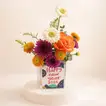 New Year Flowers n Chocolate Cake