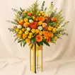 Vibrant Colorful Rose Golden Stand