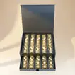 Opera Patisserie Chocolate Delight Duo Box with Elegant White Floral Arrangement