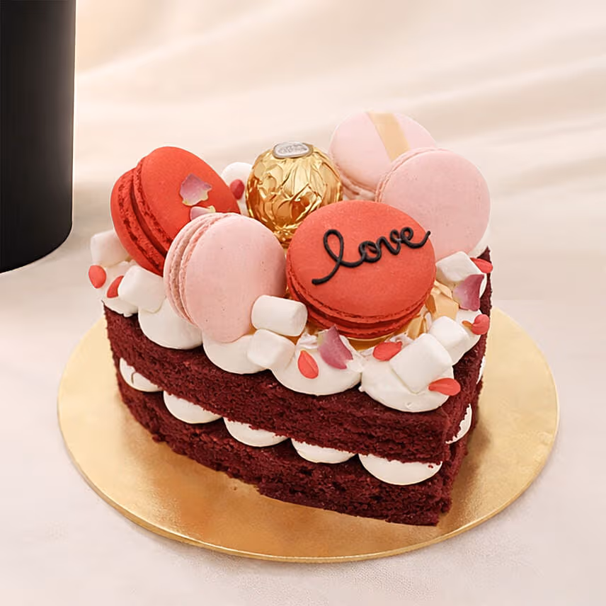 Box of Red Roses with Cake
