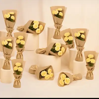 Baby Rose Mini Flower Bouquets - 12 Bouquets