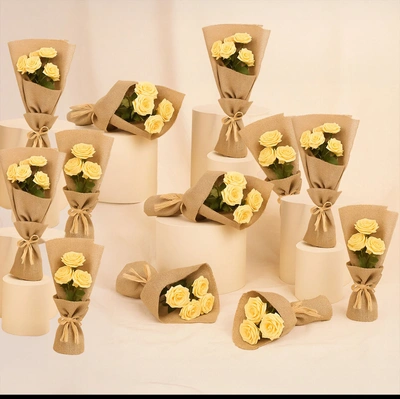 Baby Rose Mini Flower Bouquets - 12 Bouquets