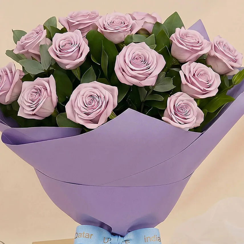 Bunch Of 20 Purple Roses