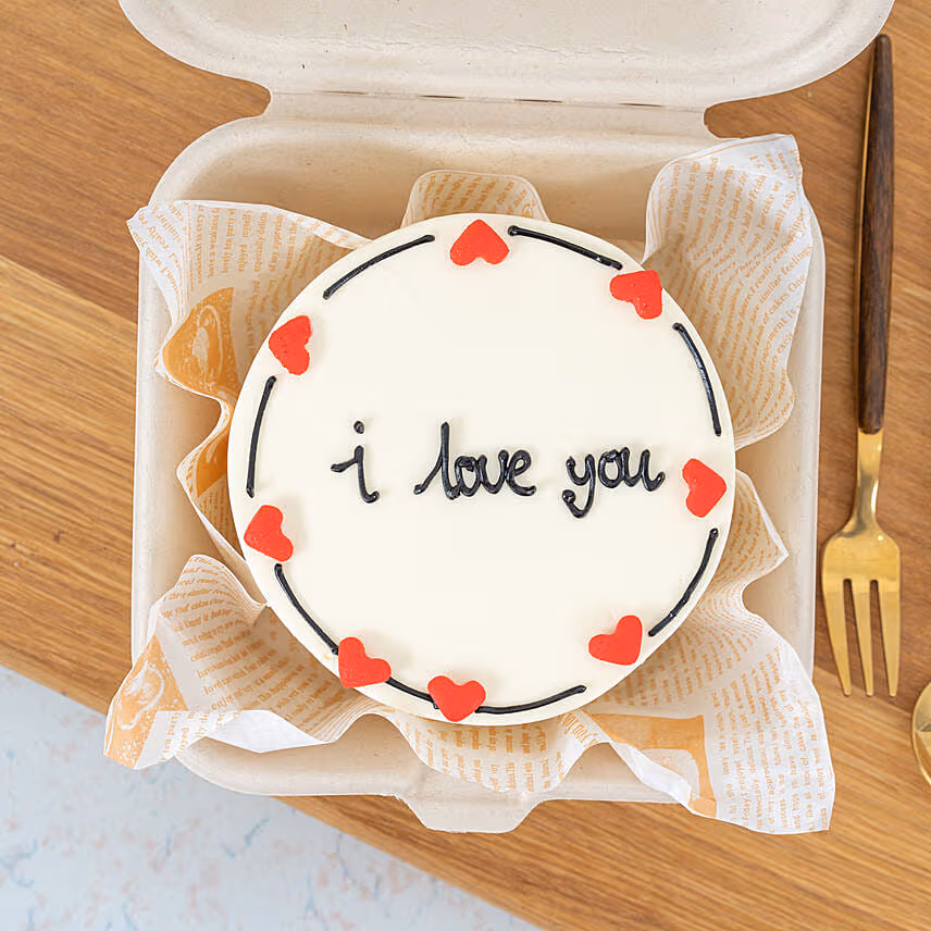 I love you Bento Strawberry Cake