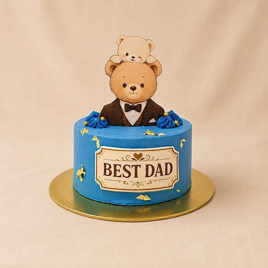 Best Dad Chooclate Fudge Teddy Cake