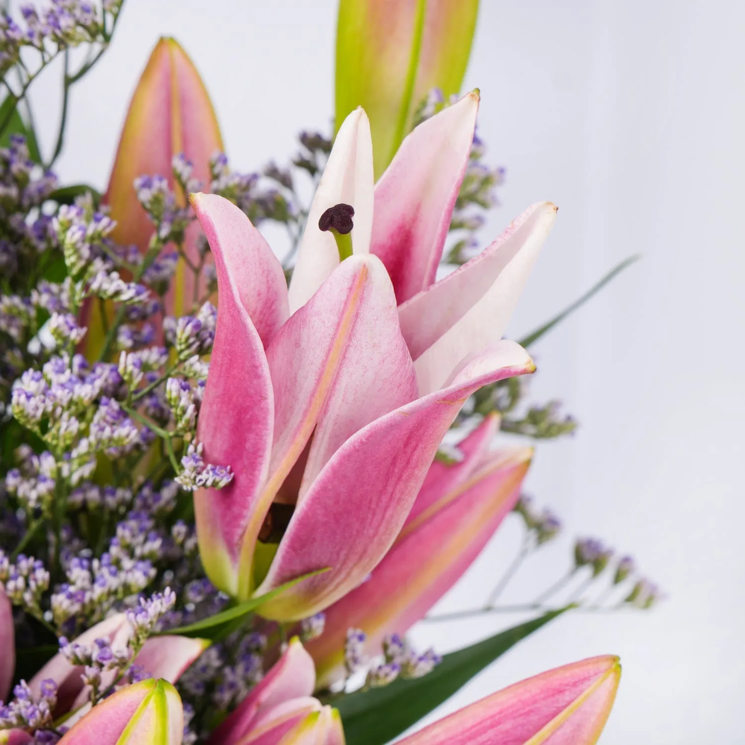 Elegant Grand Pink Petals Arrangement with Umrah Blessings