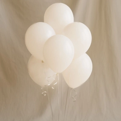 White Helium Balloons